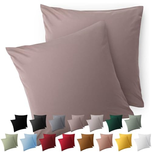 Blumtal Funda de Almohada 65 x 65, 2 Unidades - Fundas de Almohada con certificación Oeko-Tex 100% Microfibra Extra Suave y aptas para la Lavadora - Funda de Almohada 65 x 65 Gris Topo