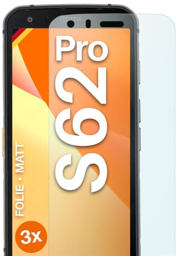 moex FlexProtect matte Schutzfolie für CAT S62 Pro Displayschutz Folie matt gegen Reflexionen, Anti Reflex Handyfolie mit Sonnenschutz, Kompatibel mit jeder Handyhülle, 3 Stück