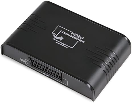 Bolwins A01CS - Adattatore convertitore HDMI a SCART, 1080P, ingresso HDMI a uscita SCART, per DVD, CRT-TV, Sky, PS3, VHS, VCR, con audio stereo HD, video composito, ideale per vecchi televisori