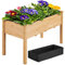 Yaheetech Carré à Plantes en Bois Carré Potager sur Pieds pour Intérieur Extérieur 121 x 60 x 76,5 cm