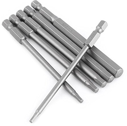6 teilig Magnetischen Hexagon Head Schraubendreher Bit Set 100mm Länge H2.5-H8 1/4 Hexe Schaft Magnetischer Sechskant-Sechskant Schraubenzieher Bohrer Satz