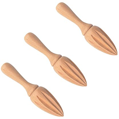 TopHomer Lot de 3 presse-agrumes manuel en bois pour jus de citron, jus d'orange, agrumes
