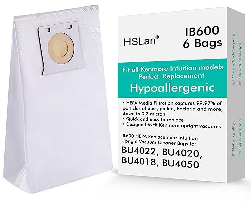 Great Replacement Kenmore intuition Vacuum Bags IB600 HEPA, Hypoallergenic, Apply for Kenmore BU4022, BU4020, BU4018, BU4050