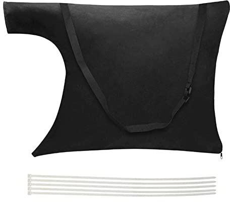 Bolsa para soplador de Hojas, Bolsa de Repuesto para soplador de Hojas con Cremallera, aspiradora de jardín Multiusos con 5 Anillos, para soplador de Hojas de rastrillo, soplador de Hojas al vacío