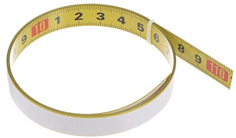 sourcing map Self Adhesive Tape Measure 100cm Metric Left to Right Reading Sticky Measuring Tape Steel Workbench Ruler, Yellow