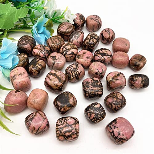 ENPAP 100 g de Gravier Poli de en Cristal de Pierre de roulement de Pierre de Rose Rouge Naturelle adaptée à la décoration de Meubles