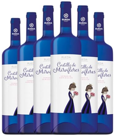 Valdespino Castillo de Miraflores Semidulce Verdejo Semi-Seco Semi-Dulce Rueda 75 cl Vino blanco (Caja de 6 Botellas de 75 cl)