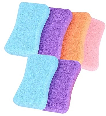 Housoutil Praktisches Fußschleifgerät Zufällige Farbe für Effektives Hornhaut Entfernen und Peeling 6 Stück Pediküre Bimsstein aus Pu zur Hautpflege und Durchblutung