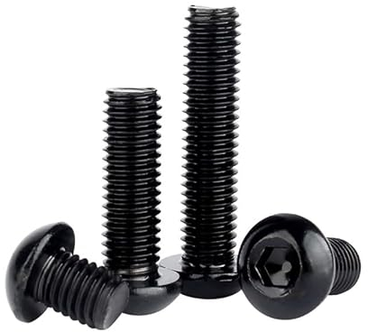 ORANXIN M5 x 30mm 20 Pcs Halbrundschrauben Schwarz verzinkt Edelstahl 304 Runder Kopf Innensechskant Bolzen Pan Kopf Allen Schrauben Maschinenschraube