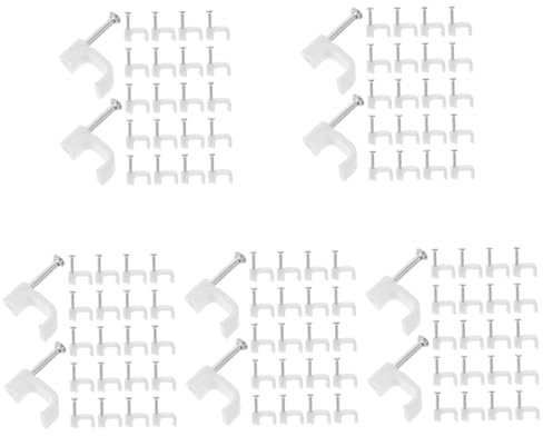 UKCOCO 1500stücke Kabelclips Für Kabelmanagement Flache Ethernet-kabelklemmen Für Wandmontage Aus Robustem Und Pe Für Zuhause Und Büro Ordnet Kabel Sicher Und Verhindert