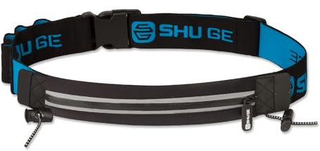 OLYSPM Laufgürtel,Lauftasche Jogging,Lauftasche mit Kopfhörerbuchse,Reflektorstreifen,Elastischen Schlaufen,Spritzwassergeschützter Bauchtasche Sport für Marathons,Radfahren,Wandern