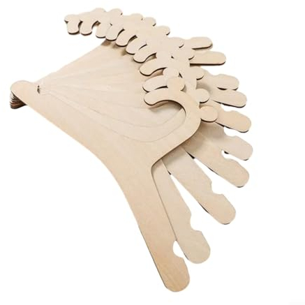 Sileduove Kinderkleiderbügel, Baby Kleiderbügel aus Holz, Hölzerne Kinderkleidung Teddybär Holzbügel für Heimdekoration Dekor(15pcs)