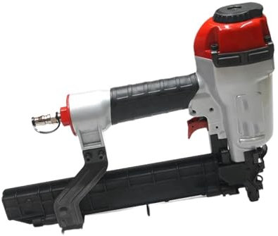 quetwef Agrafeuse pneumatique sans Huile, agrafeuse robust Agrafeuse à Couronne 16GA 1 Pouce 19-38mm, cloueur à air, Outil pneumatique RP2638, Meilleur Pistolet à Clous for toiture