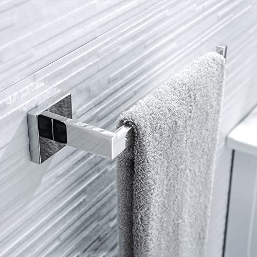 Mirror Chrome Stainless Steel Bathroom Hardware Set Polished Towel Rack Toilet Paper Holder Towel Bar Hook Bathroom Accessories,CS Towel ring