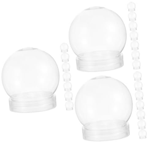 IMIKEYA STK Transparenter Wasserballon aus Kunststoff Schneekugel selber Machen DIY-Schneekugeln Transparente Plastik- DIY Schneekugel aus klarem Kunststoff