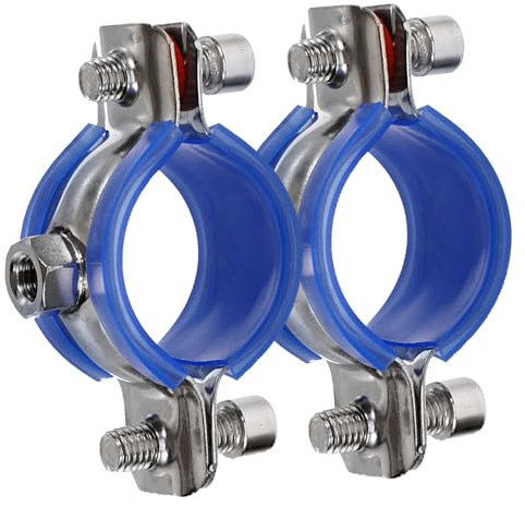 LIFKICH 2pcs Stainless Steel Pipe Clamp Conduit Clamp for Wall Ceiling Mounting Supports