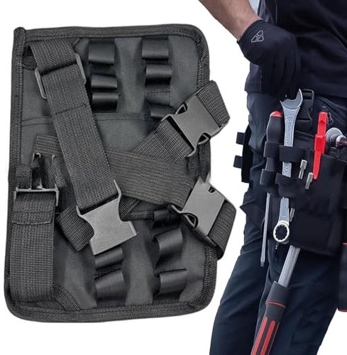 Tkxjry Borsa per attrezzi con clip, Borsa per attrezzi di riparazione, Borsa porta attrezzi per gambe, Borsa porta attrezzi Piccola Marsupio, per Elettricista, Carpentiere,Tecnico Manutenzione