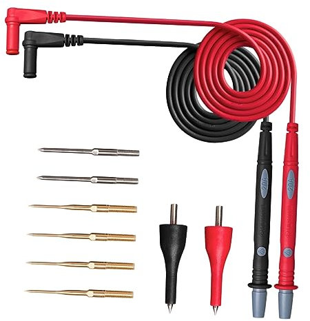 Gadpiparty Messleitungen Für Multimeter Kupferdraht-testkabel Mit Bananenstecker Ummantelte Prüfspitzenleitung Flexibel Und Hitzebeständig Kompatibel Mit Messgeräten Für Allgemeine Messungen