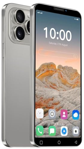 JtQtJ JtQ15P Mobile Phones, Android OS with 5.0 Inch IPS Display, Dual SIM, Dual Cameras, 16GB ROM (Expandable to 128GB), WiFi, GPS, Bluetooth, Face ID,3G Phones (JtQ15P-Grey)