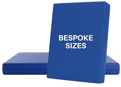 Custom Made Crash Mats Bespoke Gym Mats for Landing, Tumbling, Falling, Crashing Yoga Exercise Royal Blue, 6cm Thick