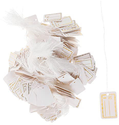 TOGEVAL String-tags Für Die Preisgestaltung 500 Stück Schmuck-tags Einzelhandelsetiketten Zum Aufhängen Robust Einfach Zu Verwenden