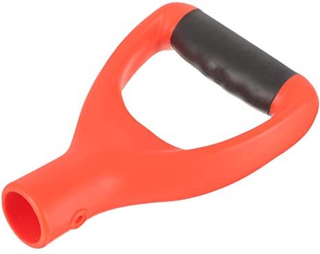 Mango de Pala en Forma de D Rojo PVC 1 Pieza para Jardín