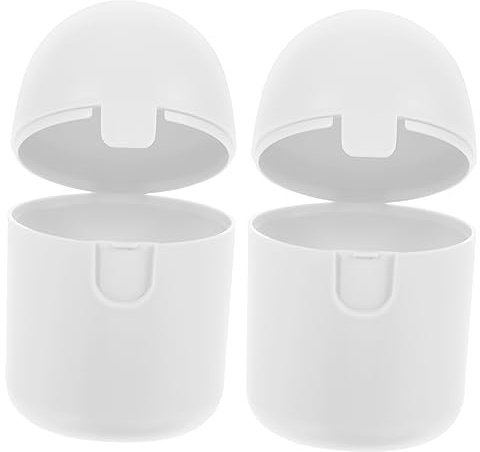 TOPPERFUN Lot De 2 Boîtes De Rangement pour, Compactes Et Portables, Stérilisables à La Vapeur, en Plastique Blanc, Adaptées Aux Accessoires Féminins Hygiène Optimale en Voyage