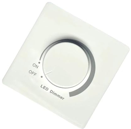 300W LED Dimmer Switches,Rotary Knob Dimmer Light Switches,Dimmable Lighting Solution Adjustable Controller Easy To Use For LED/Halogen/Incandescent Lights Trailing