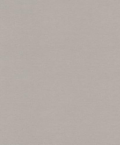 Rasch Farm Living 709742 Papier peint intissé uni gris clair Structure semblable au lin