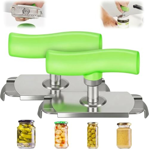 Jar Opener, Stainless Steel Can Opener Manual Can Opener Ajustable para Women,Elderly,Pacientes con Artritis,Family,Picnic,Shop,Bars,Business