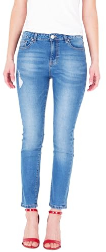 Fraternel dam jeans byxor pojkvän baggy begagnad avslappnad passform