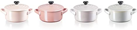 Le Creuset 69212108129131 - Juego de cacerolas (cerámica, 4 unidades), color rosa