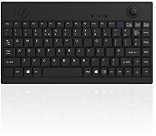 Accuratus 5015 - Professional Wired Mini Size Keyboard with Optical Trackball and Left/Right Mouse Buttons