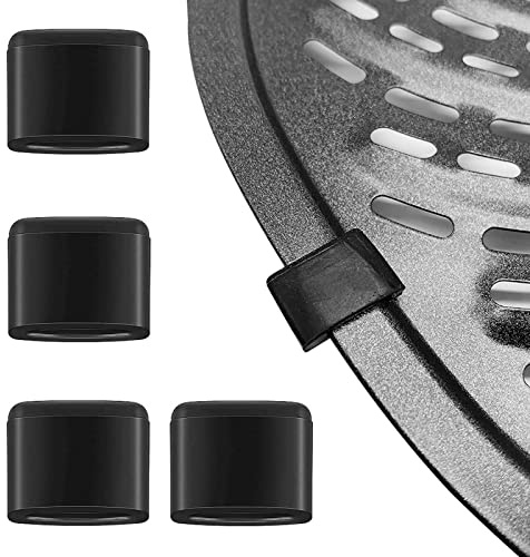 GCQ Protectores de Goma para Freidora de Aire, 4 PCS, Accesorios para Freidora de Aire, Silicone, Negro, 3.5 Litros, Eléctrico