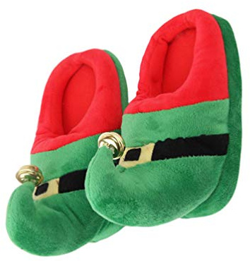 GALPADA 1 Paio Pantofole Morbide Pantofole Natalizie Babbo Natale Costume Da Elfo Di Natale Costume Da Elfo Per Donna Con Piedi Di Soffice Comodo Da Donna Stivali Corti