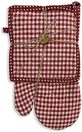 Set Guantone e presina natalizi Nuvole di Stoffa Idea Regalo Cuori Tati 5835