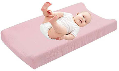 Uposao Funda para cambiador suave y transpirable de color sólido, sábana ajustada para cambiador, sábana suave para cuna para bebés niños y niñas, 32 x 16 x 5 pulgadas