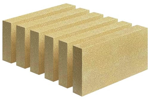 YANRUIPRO Briques réfractaires isolées à haute température, Argile, 6 pièces, 22,9 x 11,4 x 3,8 cm, Pour poêles à bois, cheminées et autres applications de chauffage