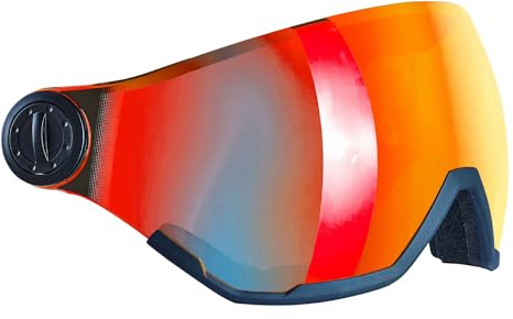 BLACK CREVICE Ersatzvisier mit Vollschutz I Skihelm-Ersatzvisier für Skihelm Arlberg & Gstaad & Saalbach & Silvretta I 5 Farben I Skihelm-Visier mit Anti-Fog-Beschichtung & UV 400 Schutz