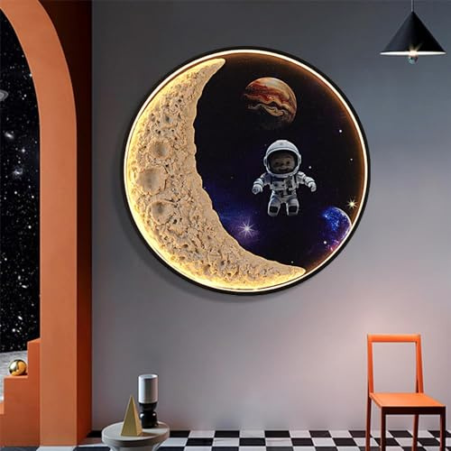 Lampada da parete moderna per immagine spazio esterno Lampada murale a LED per la casa, soggiorno, studio, camera da letto, decorazione per la camera dei bambini (C D40cm 1pcs)