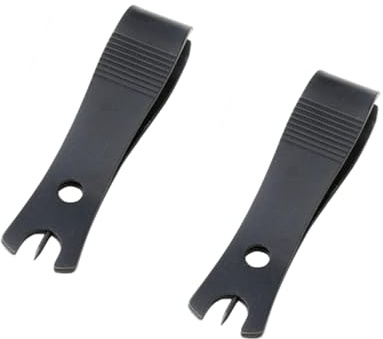 2 pinze per lenza da pesca a mosca, mini tagliafili con gancio per pulire gli occhi, strumento per la pesca a nodi rapidi in acciaio inossidabile (nero)