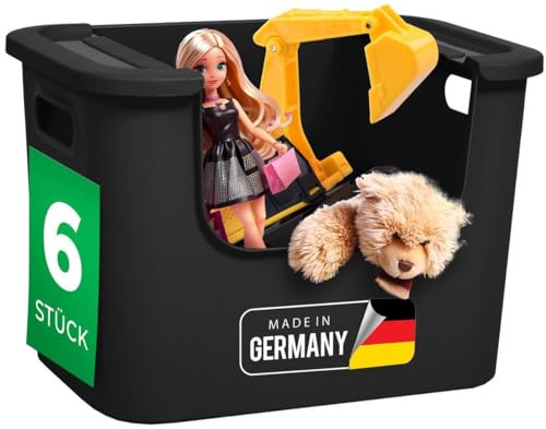 Novaliv 6x Aufbewahrungsbox Bad Organizer Kleiderschrank Schubladen Ordnungssystem Schwarz Wohnmobil Schrank Organizer Box Badezimmer organizer & Kleiderschrank organizer & geeignet als Schubladenbox