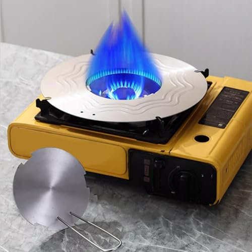 Diffuseur De Chaleur Pour CuisinièRe à Gaz Déflecteur de Mijotage Rond avec Plaque Chauffante et Poignée Amovible, Plaque Chauffante à Gaz en Acier Inoxydable pour Mijoter une Cuisson Lente, Diffuseur
