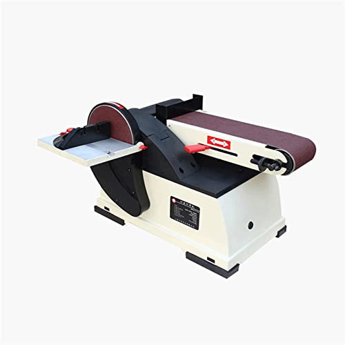 Amoladora de hormigón Máquina de la correa de escritorio de madera fina pequeña for el hogar portátil Portátil Fácil de ajustar de disco Pulidor eléctrico de arena for herramientas de carpintería metá