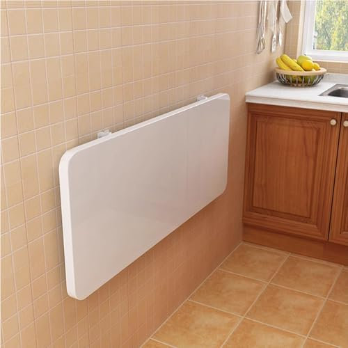 Zusammenklappbarer Wandtisch, Schreibtisch für kleine Räume, schwimmend, zusammenklappbar, Werkbank für Esszimmer, Küche, Wohnzimmer, Arbeitszimmer, Schlafzimmer, Garage, Balkon, Waschküche, Büro