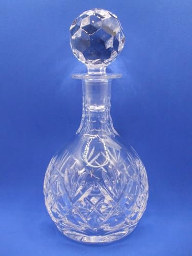 Royal Doulton Georgian Pattern Cut Liqueur Decanter Crystal Glass Height 19cm Made in England