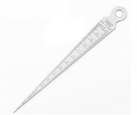 Spessimetro a Lamelle, 1pc In Acciaio Inox Taper Gauge Pollici/Metrico 0-15mm Saldatura Gauge Gage Test Righello Ulnare Saldatore Ispezione strumenti di misura Per misurare larghezza/spessore