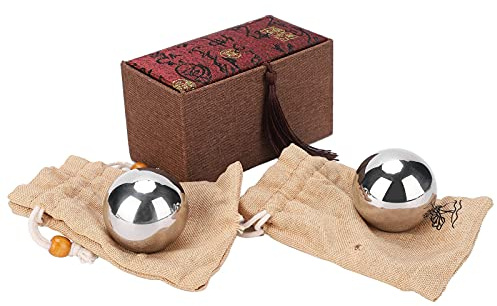 Bola de Acero Manual Sólido 304 Rehabilitación Inoxidable Ejercicio Herramienta de Masaje de Acondicionamiento Físico 50 Mm Diámetro para Entrenamiento de Fuerza Suministros para