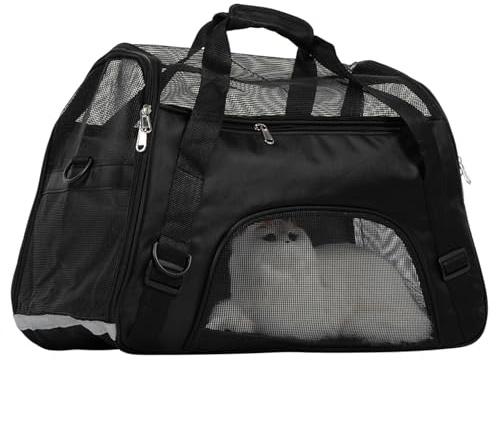 Tragbare Klapp -Reisetasche für Haustiere - Ideal für Hunde und Katzen, Atmungsaktives Design (L)