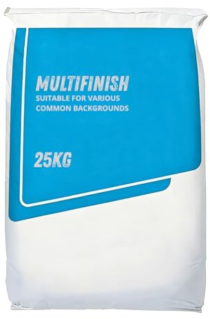 25kg Multi Finish Gypsum Plaster for Interior Walls | Pre-Mixed Powder with 10m² Coverage | Pink Colour | 1.5 Hour Set Time | For Plasterboard & Re-Skimming | EN 13279-1 Certified